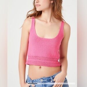 🆕 Forever 21 | Crochet Sweater-Knit Crop
Top Size Large